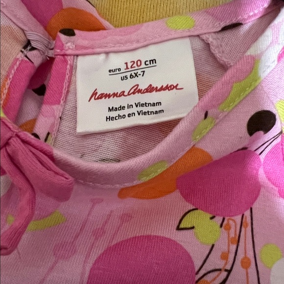 BOGO Hanna Andersson vintage pink/floral dress size 120cm US 6X-7 - Picture 4 of 4